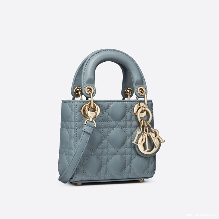 Cheap Lady Sky Bag Cannage Blue Dior Lambskin Micro 0805 Luxury